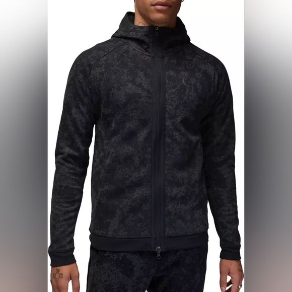 Men's Jordan Dri Fit Sport Air Fleece Hoodie Acid Wash Print Full Zip 2XL - Picture 8 of 14